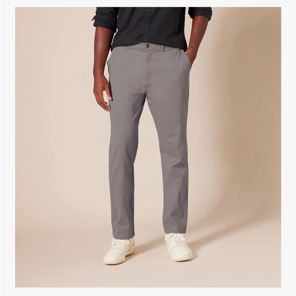 TWO Amazon Essentials Men's Big & Tall Stretch Chino Pants 44x28